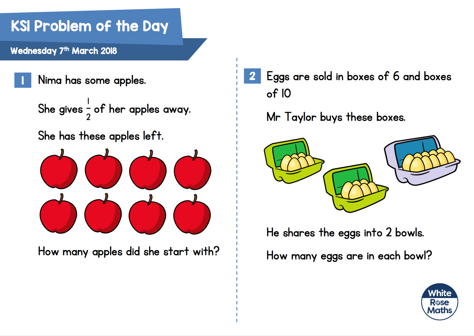 Maths Problems Of The Day 7 3 18 Tranmere Park Primary School
